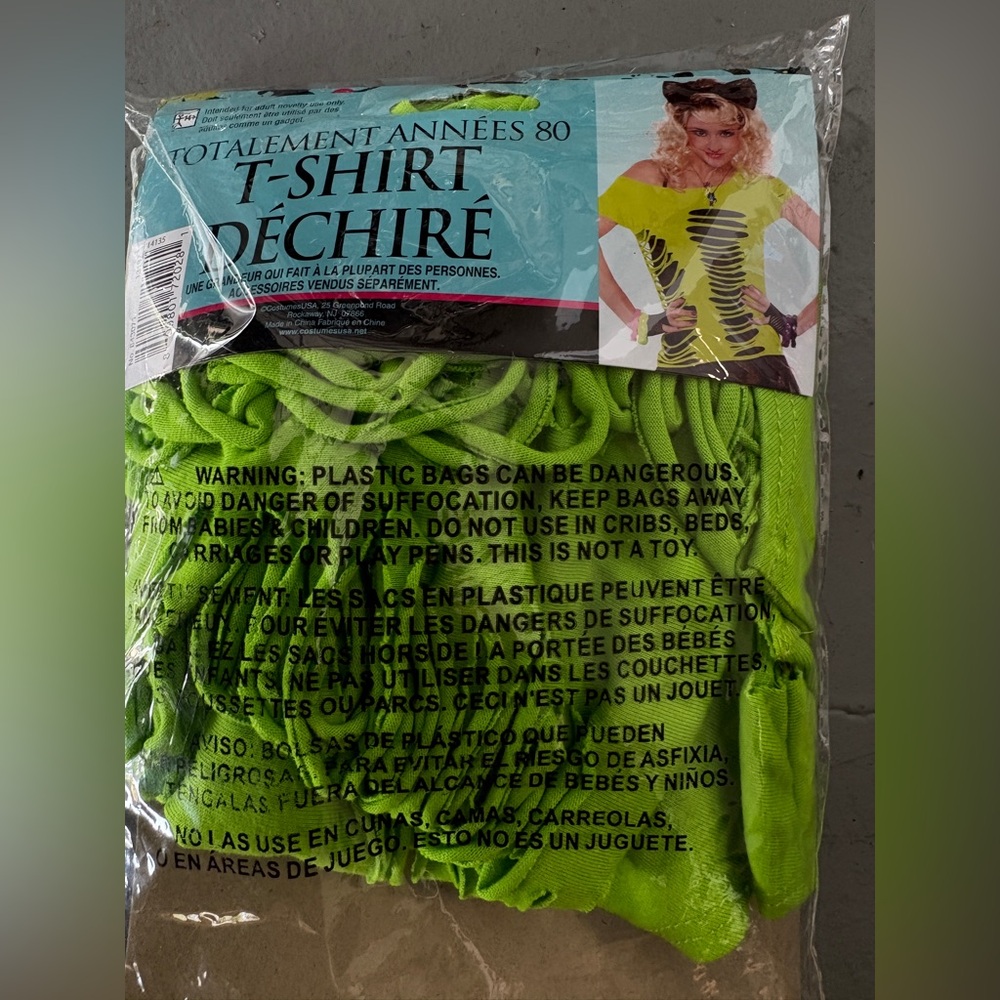 Neon Green Ripped T-Shirt - Picture 2 of 2